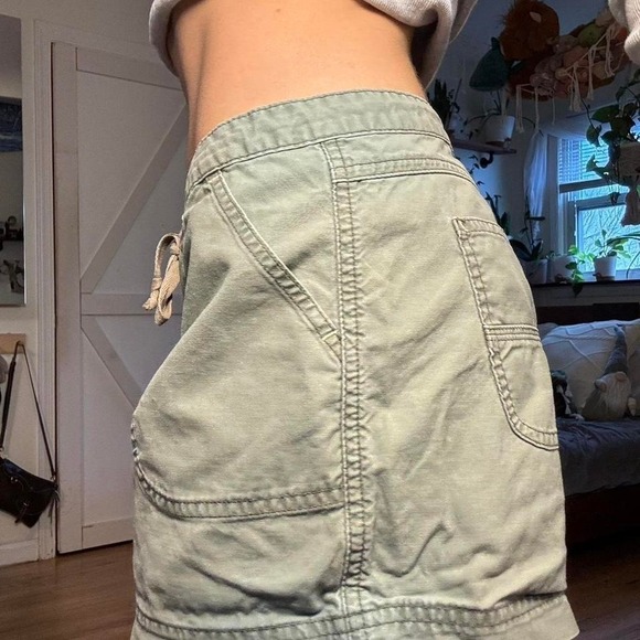 Unionbay Olive Green Cargo Shorts Cotton Drawstring Low Rise Size 5 - Picture 7 of 8